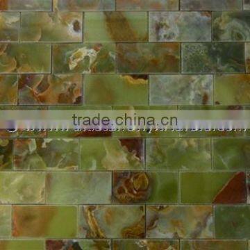 EXPORT QUALITY HOT SALE CHEAP PRICE DARK GREEN ONYX MOSAIC TILES COLLECTION