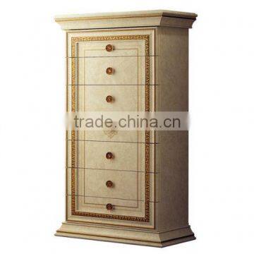 Bisini Luxurious Solid Wood Hand Carved Golden And Beige Complete Bedroom Set/European Classic Bedroom Furniture(MOQ=1 SET) photo-5