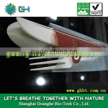 100%biodegradable PLA durable plastic packing bags /electronic component transparent biodegradable bags