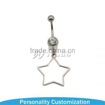 Wholesale Cheap Unique Cool Star Shape Sublimation Hypoallergenic Pregnancy Surgical Nickel Free Steel Belly Button Rings photo-2