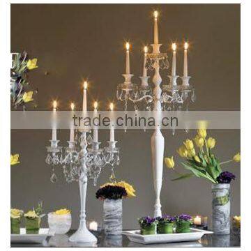 crystal hanging candelabra/ wedding crystal candelabra/wedding table candelabra