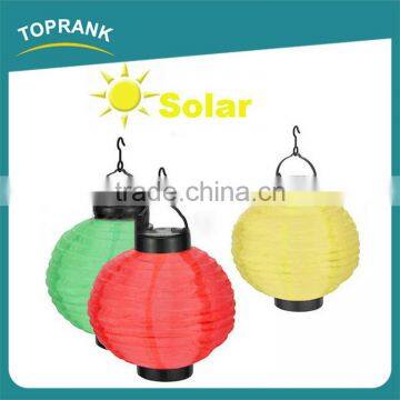 Custom color outdoor collapsible led solar paper lantern for decoration