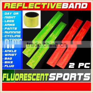 4 Slap Bracelets LED Lit Glow in Dark Light Up Kids Safety Reflective Band Fun