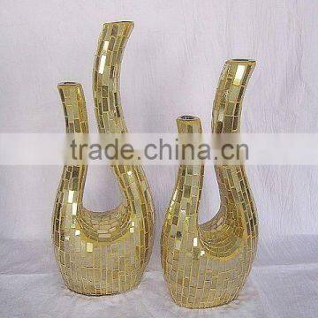 High Quality Green Color Glass Flower Pot photo-3
