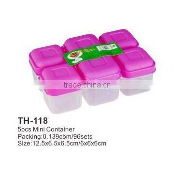 Plastic Food Storage Box,4 Pcs Mini Container,food Container Set photo-3