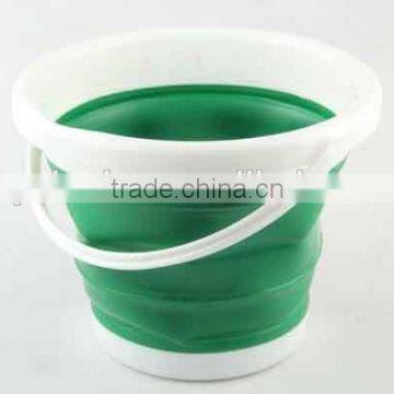 5L Outdoor folding circular and heart shaped Silicone bucket