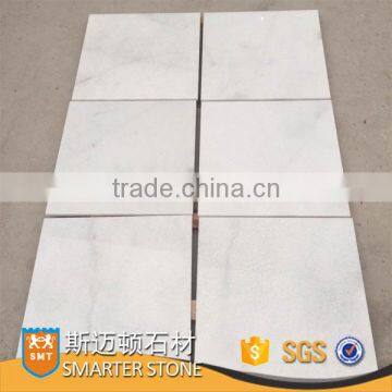 Chinese marble tiles pure white marble tile standard size 24x24