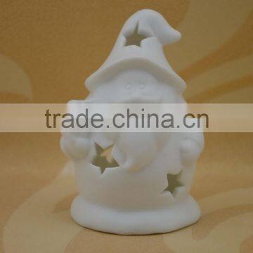 High White Porcelain Christmas Figurine With LED Light for Decoration photo-5