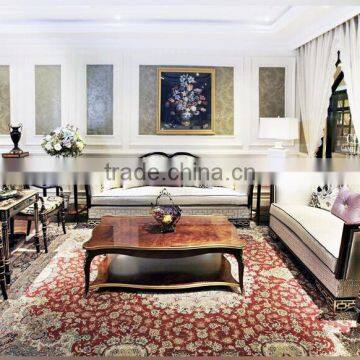 Classic Elegant English Style Royal Armchair With High Quality Upholstery Fabric and Golden Highlights BF12-05254e photo-4