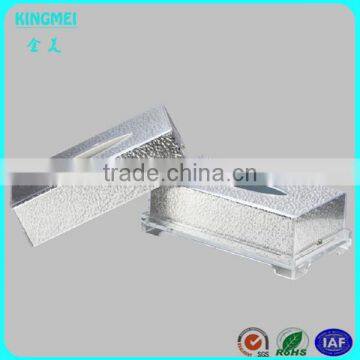 Kingmei Nice Gold Plexiglass Tissue Box With 4 Legs & Acrylic Table Tissue Box photo-2