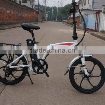 High Quality Electric 20'' Folding Bike One-piece Aluminum Alloy Wheel photo-2