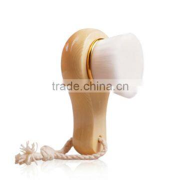 2015 hot sale facial cleansing brush with wooden handle