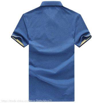 Yixigeluo Summer Men's Short Sleeve T-shirt, Explosion T-shirt, Men's Lapel, Pure Color, Father, Father, T-shirt photo-2