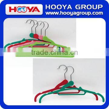 50PCS SET Classiscal Colourful Plastic Velvet Flocking Clothes Hanger for Shirt and Suit photo-2