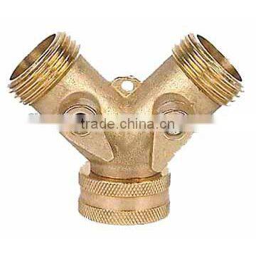 Y hose Connector with valve