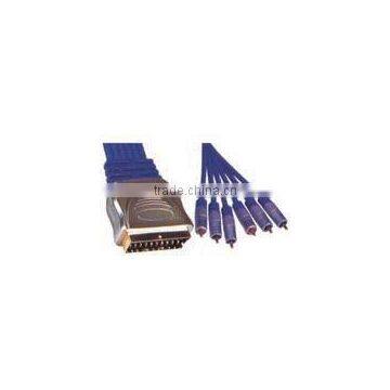 21 PIN Plug Scart(180)to 6RCA Plug VK30452