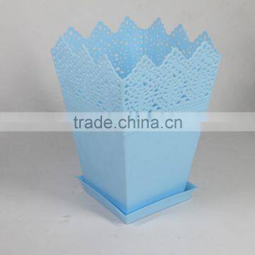 Square Lace Brim Plastic Garden Flower Pot photo-4
