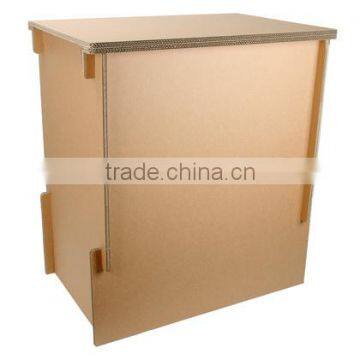 Reinforcement corrugated cardboard Display stand hacomo Corrugated cardboard furniture with made with paper made in Japan