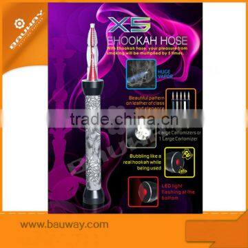 2014 New High quality Ehookah Hose Max Vapor Long E Cigarette bauway X5