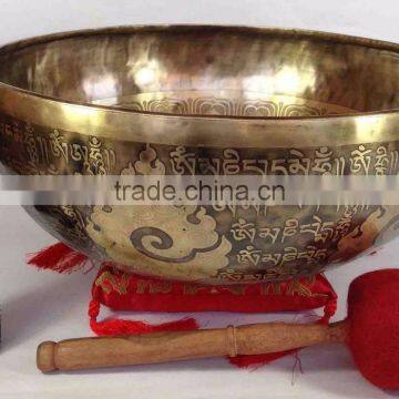 High Quality Special Chakra Carving Himalayan Tibetan Singing Bowl