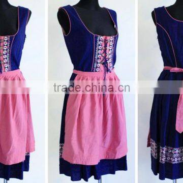 Satin Apron Drindl Custom Design Trachten Oktoberfest Bavarian Traditional Dirndl For Women