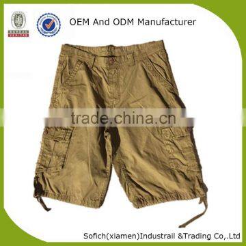 100% cotton mens cargo shorts custom your own design