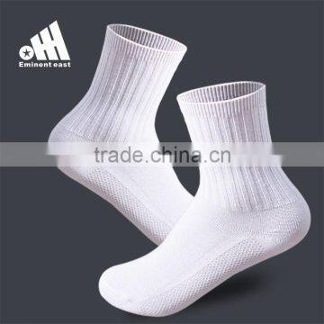 Customized seamless cotton white school socks