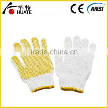 CE Standard Working Gloves,safety Pvc Dotted Cotton Gloves photo-4