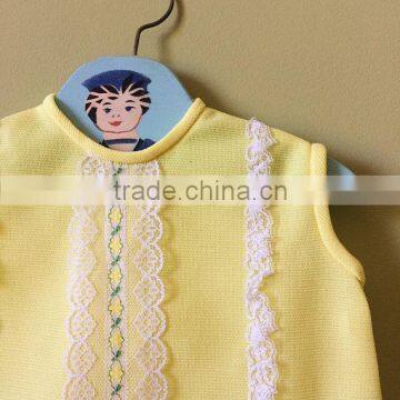 Hot Selling Sleeveless Lace Trim Knitted Cotton One Piece Casual New Model Child Girl Dress photo-2