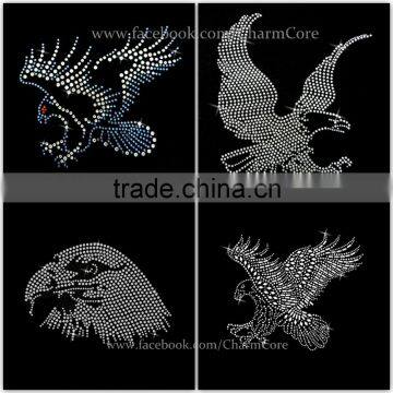 Eagles Head Hot Fix Rhinestone Transfer photo-2