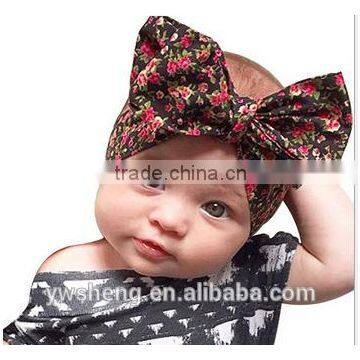 baby headbands accessories printing ribbon bow elastic band