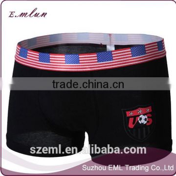 men new design national flag printed seamless cotton/modal underwear/men boxer shorts