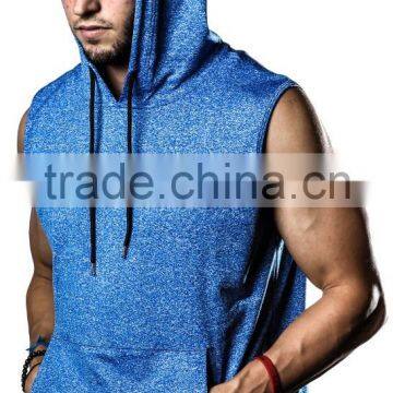 New arrival Manufacturers sports fitness gym training streetwear sleeveless performance pullover hoodie shirts with high quality