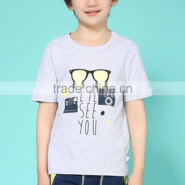 Fashion soft simple printed kids t-shirts