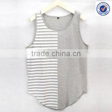 Fashion Cotton Tank Tops Stripe Cotton Tank Tops Cut & Sew Tank Tops photo-3