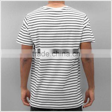 Factory Wholesale Young Tee Shirt Black Striped T Shirt photo-2