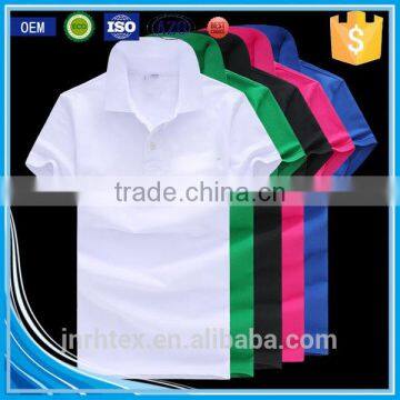 Trade Assurance Combed Cotton OEM Branded Yarn Dyed Pique Polo T Shirts