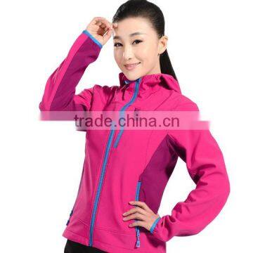 High Quality Womens Waterproof Zipper Softshell Jacket for Outdoor photo-3