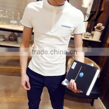 Men Blank color polo short sleeve shirt