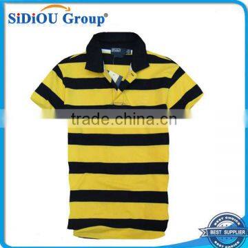 cheap custom printed black and yellow polo shirts factory