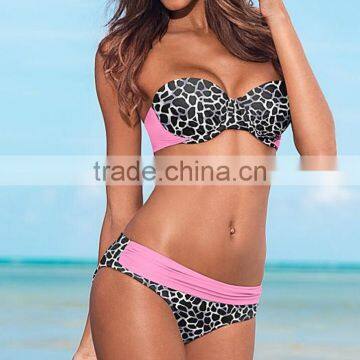 Backless Push up Bra Cups Bikinis Woman Swimwear 2017 photo-4