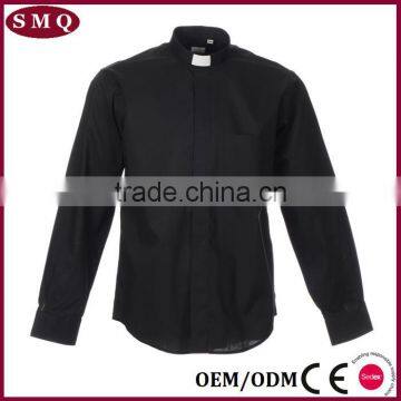 USA Hot Sale Custom Tab Collar Cotton/polyester Clergy Shirt photo-3