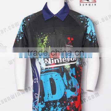 New Design Cheap Dye Sublimation Mens Darts Shirts Printing photo-2