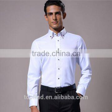 Printing Double Collar Plain Long Sleeve Spring & Autumn Fancy Design T-shirt photo-4