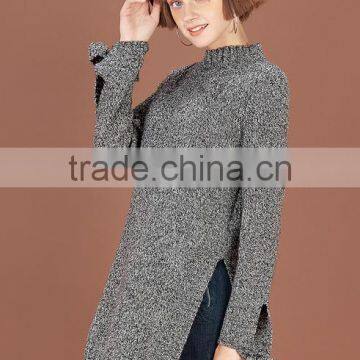 Ladies Latest Fashion High Quality Long Chunky Organic Wool Sweaters With Wholesael Price photo-2