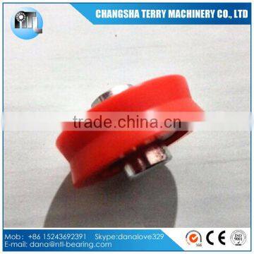 7MM shaft Plastic covered pulley wheel bearing for sliding door and windows