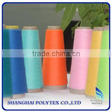 100% dope dyed polyester spun yarn 18S-32S -recycled polyester spun yarn for knitting