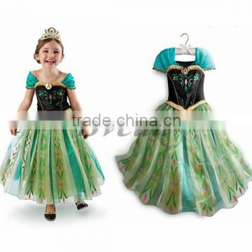 Hot Dress for kids Frozen Anna dress girls dress Princess dress wholesale price with high quality