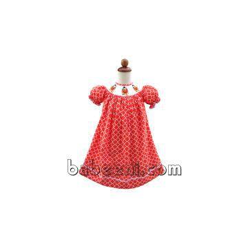 Pumpkin smocked bishop dress