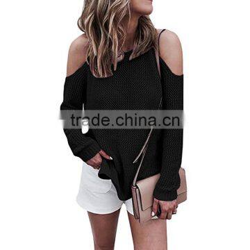 B33757A 2017 Autumn Women Hot Fashion Loose Plain Knit Thin Sweater photo-2